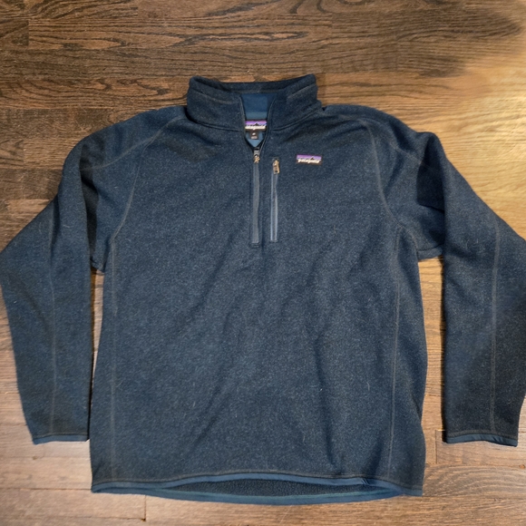 Patagonia Navy Blue Quarter-Zip Fleece Pullover - Picture 1 of 5